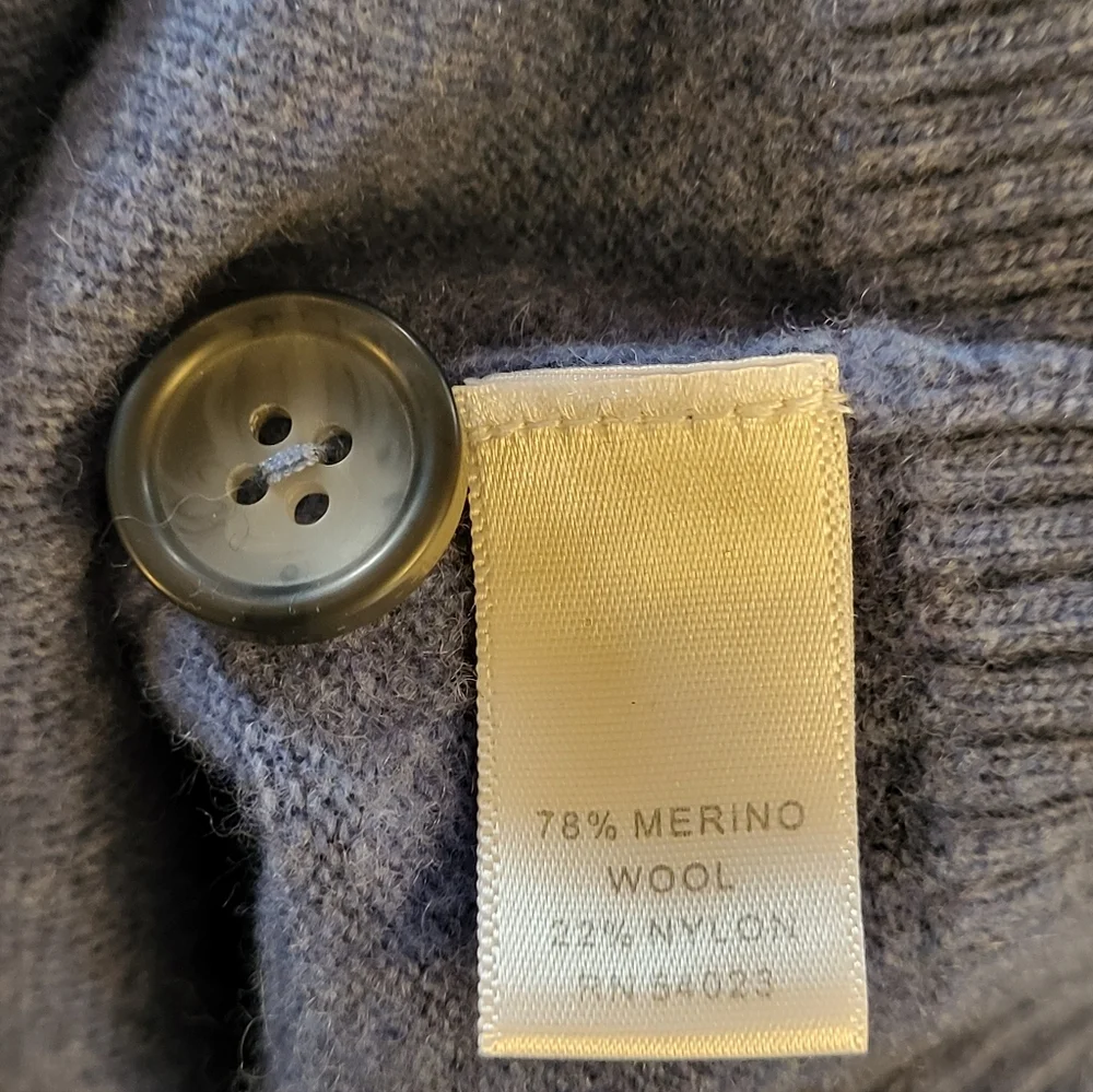 Banana Republic Blue Merino Wool Pullover Sweater Large